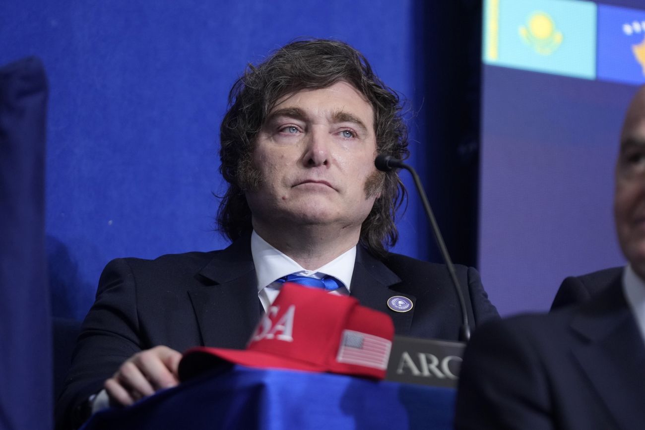 Donald Trump elogió a Javier Milei. (AP)