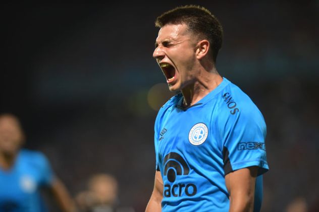 Julián Mavilla marcó el 3-0 de Belgrano ante Atlético Tucumán en el Gigante de Alberdi. (Javier Ferreyra / La Voz)