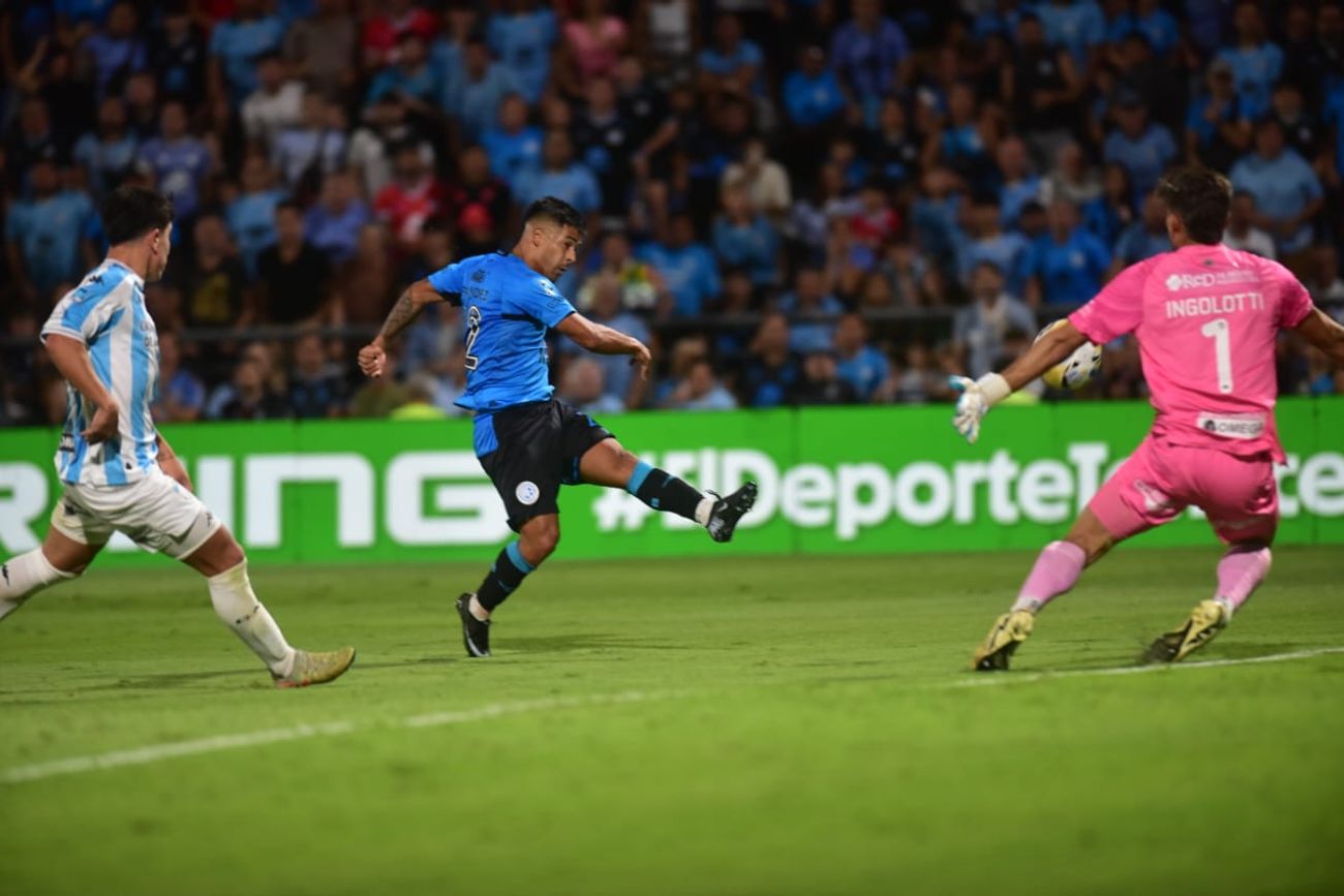 Nicolás Uvita Fernández marcó el 2-0 de Belgrano ante Atlético Tucumán en el Gigante de Alberdi. (Javier Ferreyra / La Voz)