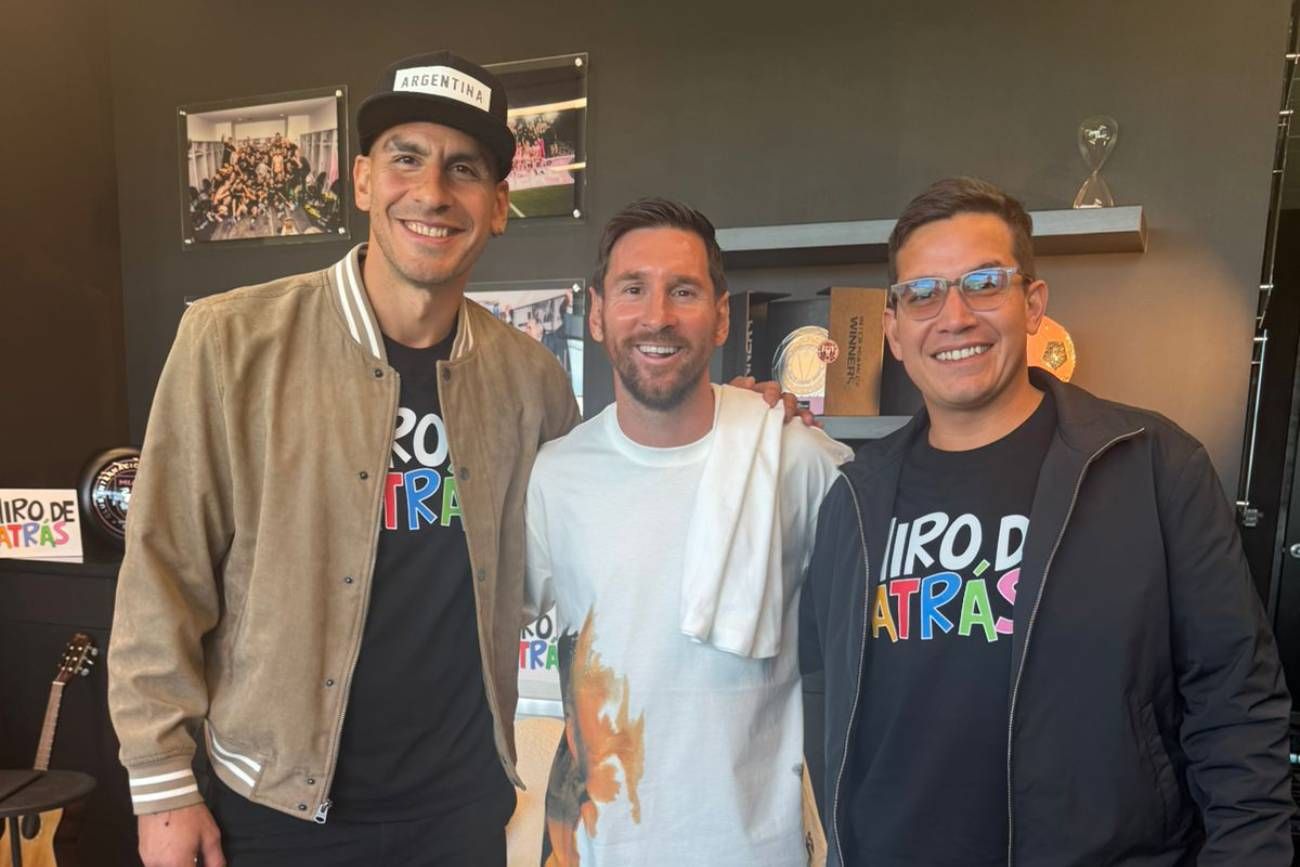 Lionel Messi junto al Patón Guzmán en su programa.