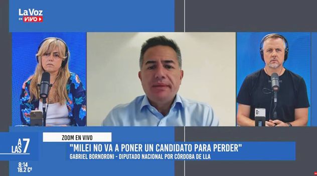 Gabriel Bornoroni, diputado de La Libertad Avanza, en diálogo con La Voz En Vivo. 