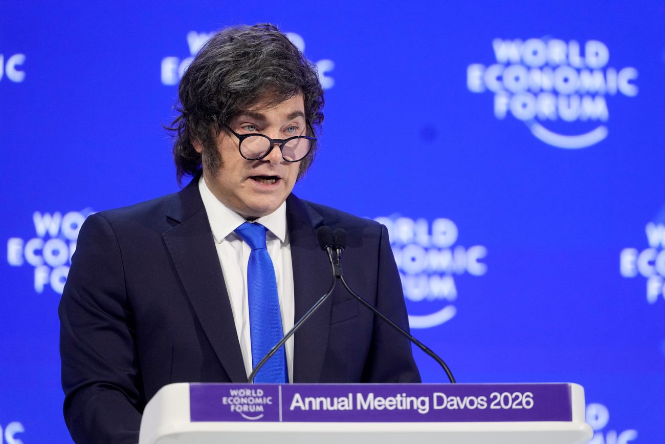 Javier Milei, en Davos.