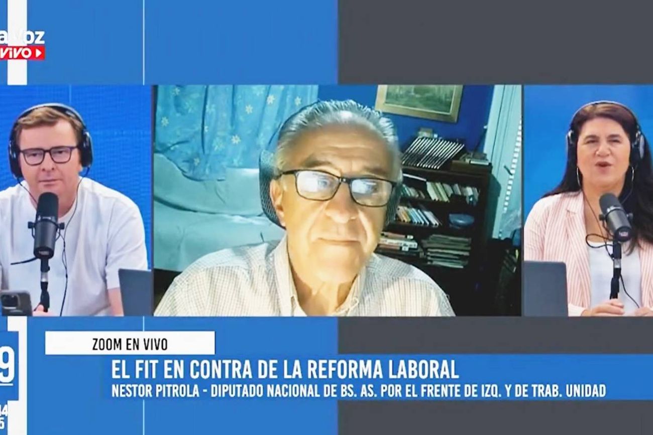 Néstor Pitrola, en diálogo con La Voz En Vivo, sobre la reforma laboral planteada por el Gobierno nacional. 