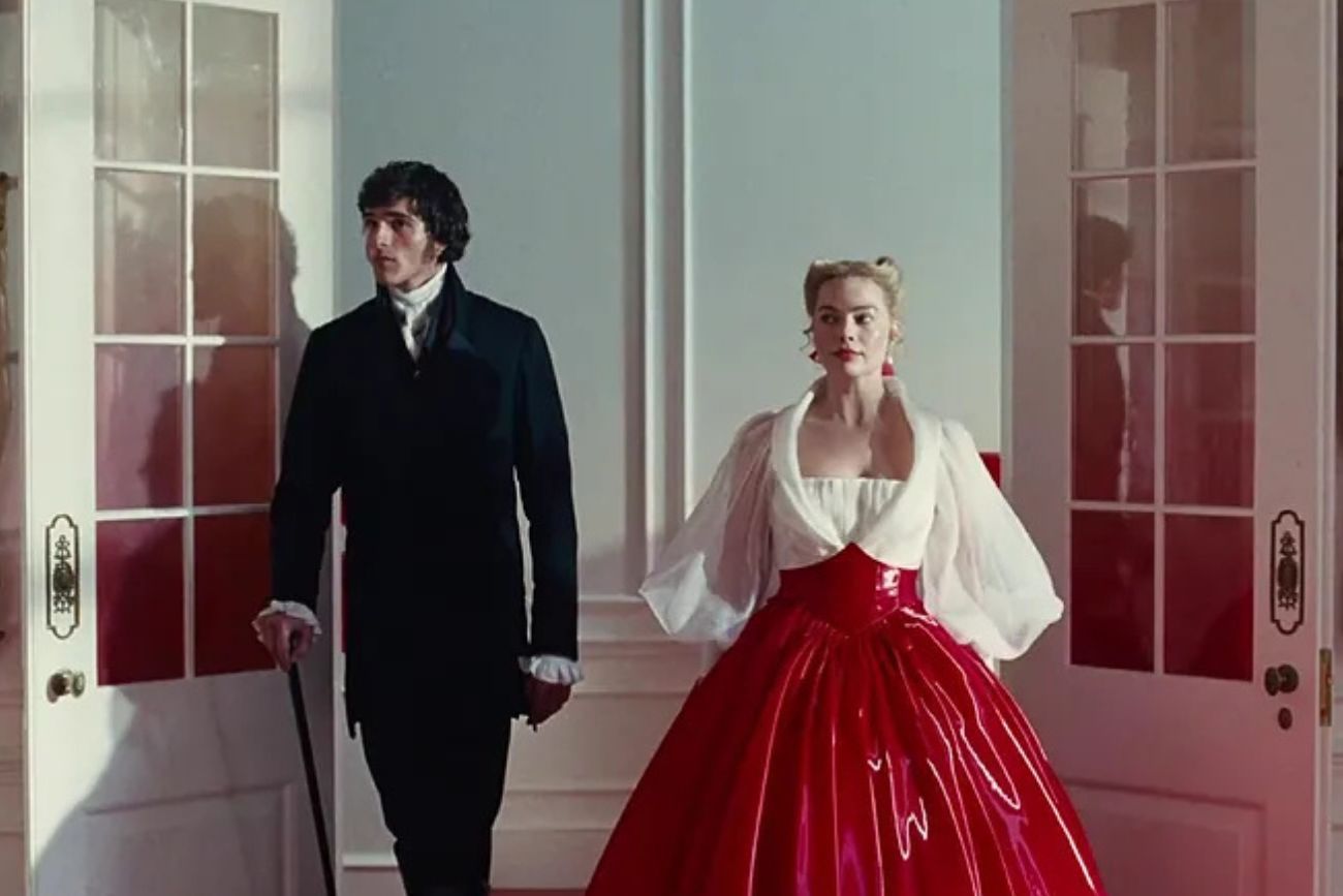 "Cumbres Borrascosas", la nueva película de Emerald Fennell protagonizada por Margot Robbie y Jacob Elordi.