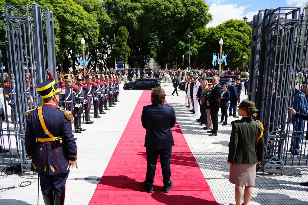 Javier Milei en el acto por San Martín.