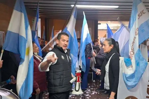 Protestas del gremio representado por el secretario general, Juan Pablo Tripputi. (Gentileza)