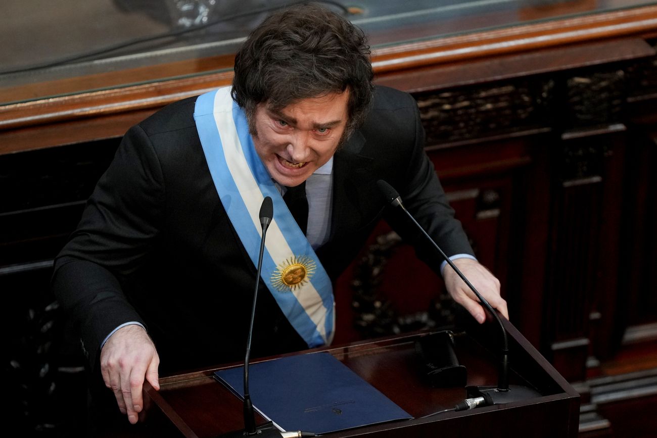 Javier Milei en el Congreso argentino.