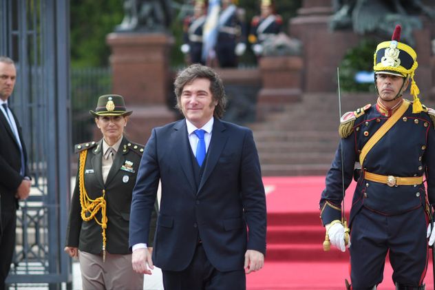 Javier Milei en el acto por San Martín.
