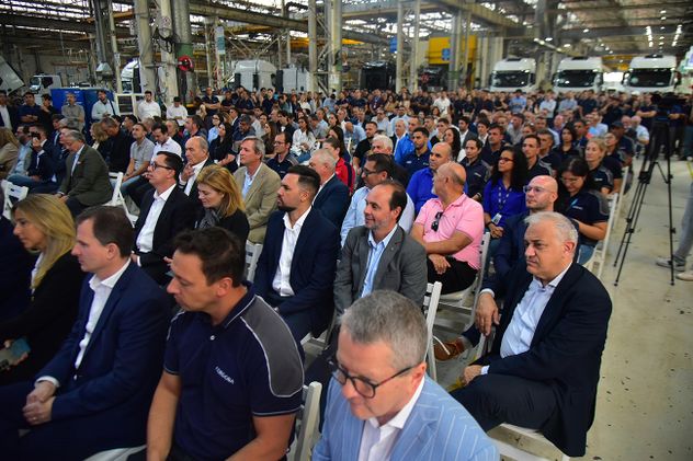 Planta Iveco, con el nuevo camión S-Way presentado este jueves, exportará a toda Sudamérica menos Brasil. (Pedro Castillo / La Voz) 