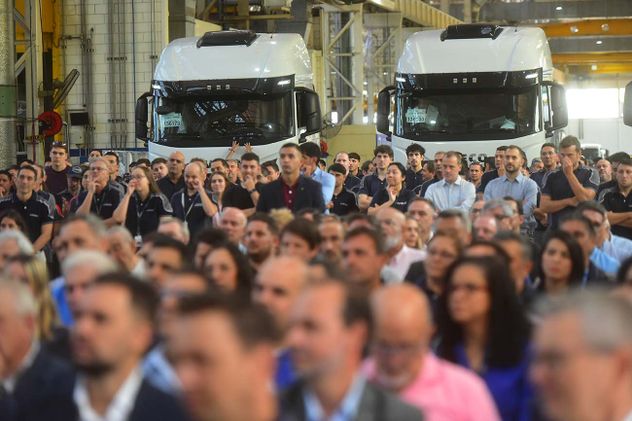 Planta Iveco en Córdoba realizó el lanzamiento industrial y comercial del camión S-Way que empieza a fabricarse en esta ciudad. (Pedro Castillo / La Voz)