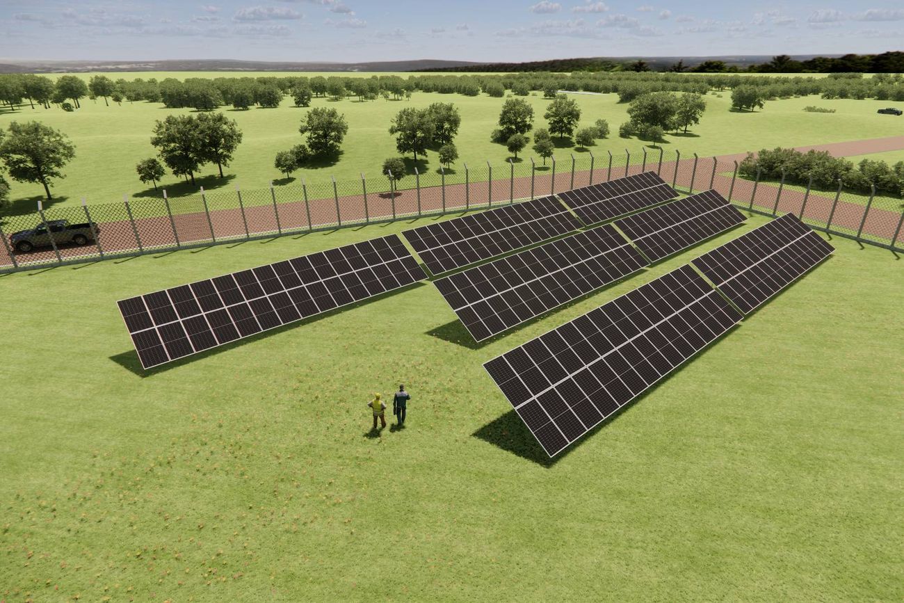 Marcos Juárez construye su primer parque solar comunitario. (Gentileza Hins) 