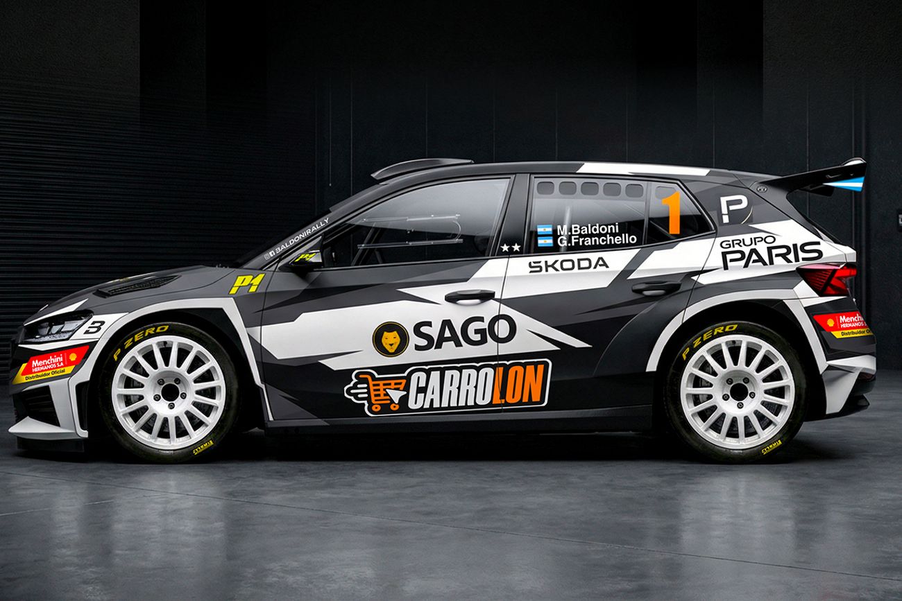 Miguel Baldoni saldrá a defender el cetro de Campeón de la división RC2 con un flamante Skoda Fabia RS Rally2, junto al cordobés, Gustavo Franchello. (Prensa Rally Argentino).