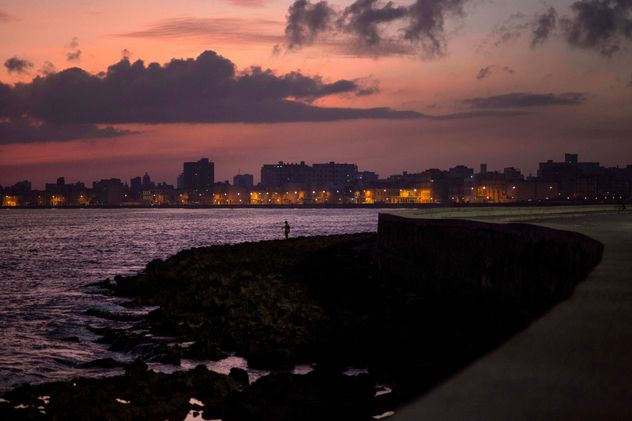 Cuba. Vista de El Malecón en La Habana.