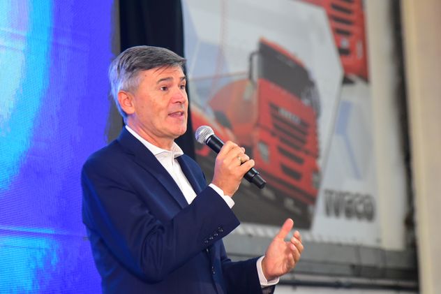 Daniel Passerini también participó del lanzamiento del nuevo camión de Iveco. (Pedro Castillo / La Voz)