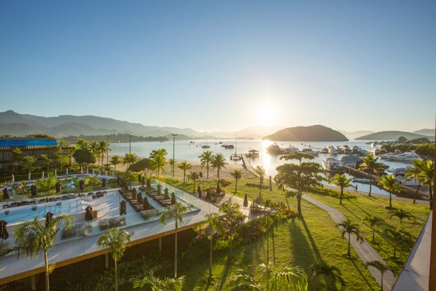 Angra do Reis. La vista del atardecer desde el hotel es un momento único.
