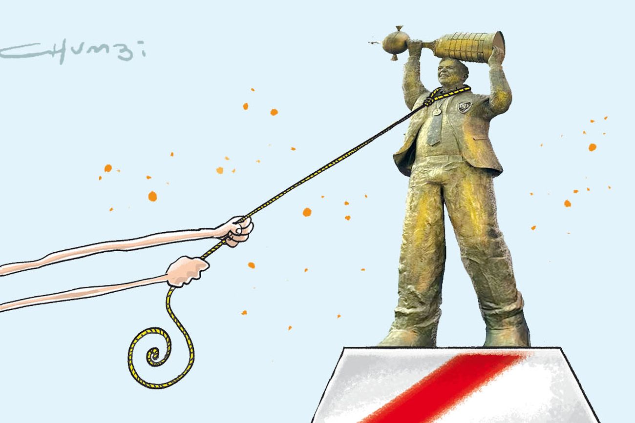 La estatua de Gallardo y el humor.