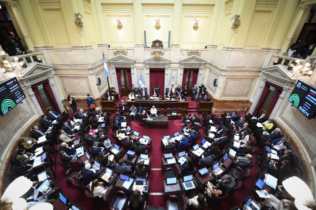Sesión en el Senado por la Ley Penal Juvenil y la reforma laboral (Foto: Comunicación Senado)