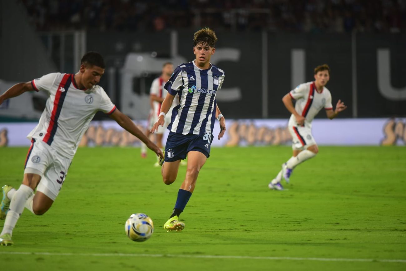 Giovanni Baroni, en el Talleres vs. San Lorenzo.