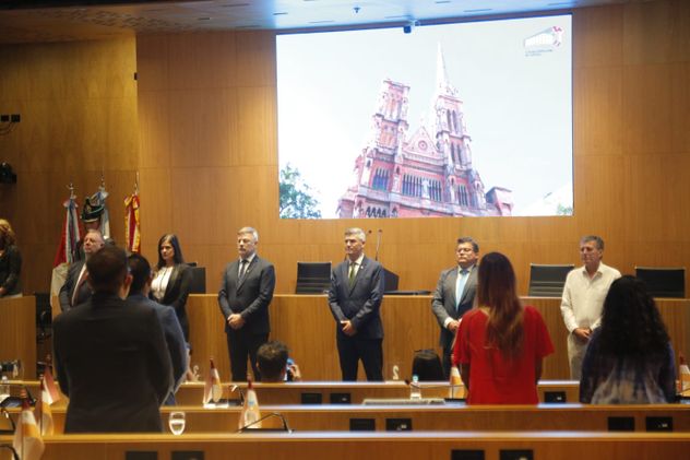 Daniel Passerini, en la apertura de sesiones del Concejo Deliberante de Córdoba. 