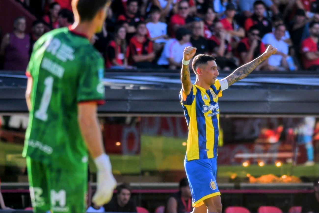 Ángel Di María marcó el 1-0 de Rosario Central ante Newell's. 