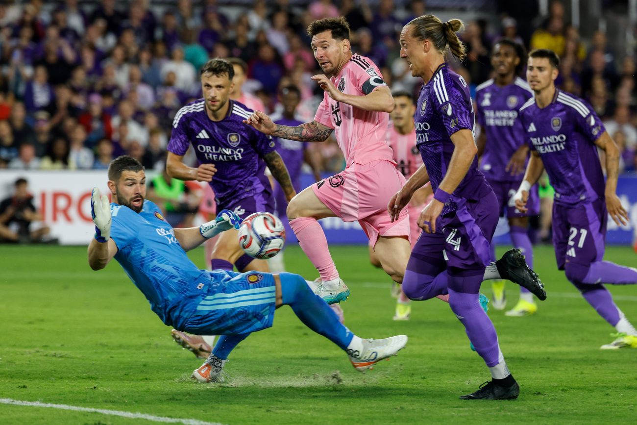 Lionel Messi marcó dos goles para Inter Miami en el partido frente a Orlando por la MLS. 
