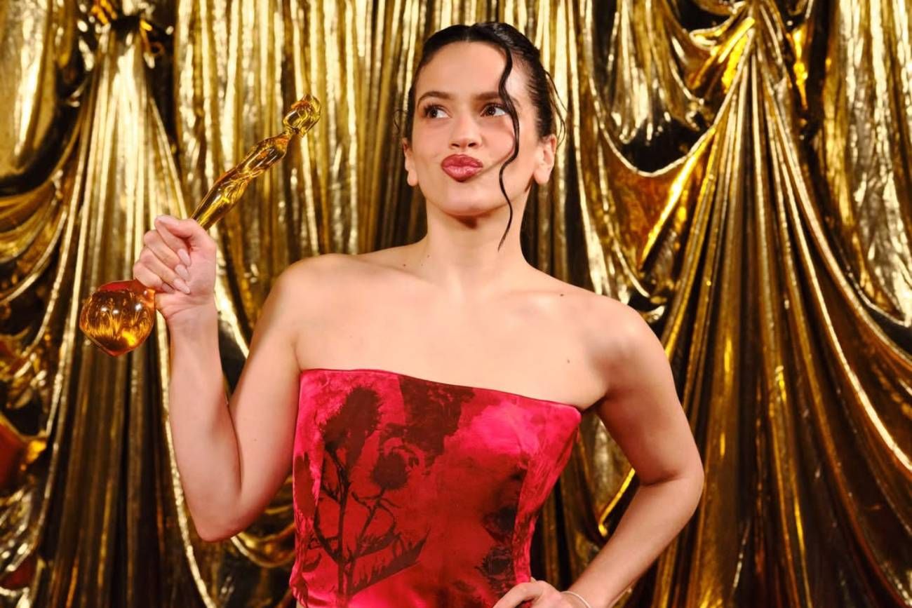 Rosalía, feliz con el Brit Award  a mejor artista internacional. 