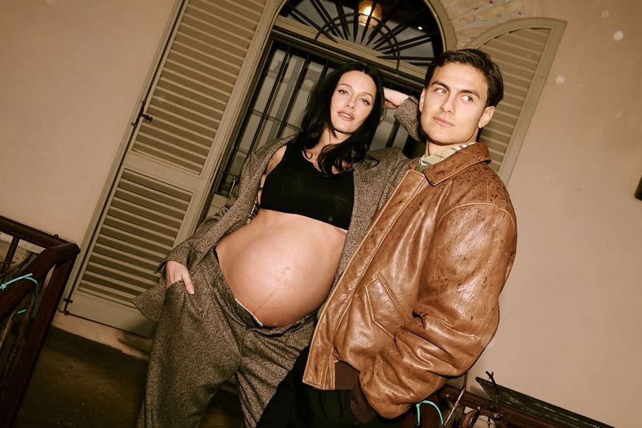 Oriana Sabatini y Paulo Dybala, días antes del nacimiento Gia, su primera hija. 