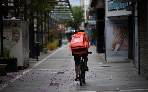Cadetes de app de delivery