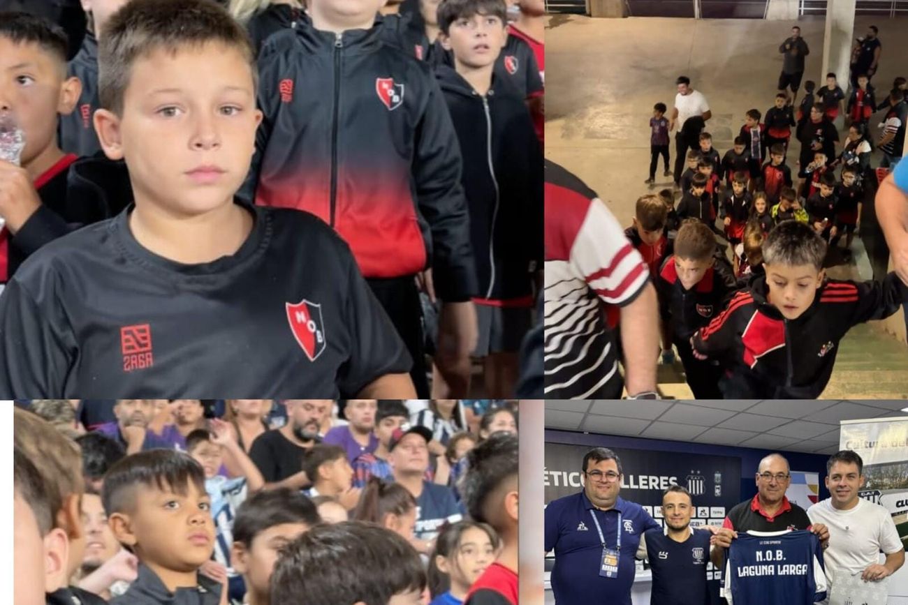 Más de 60 jugadores del “rojo y negro” visitaron el CARD, centro de entrenamiento de Talleres, y luego recorrieron el Estadio Mario Alberto Kempes, donde presenciaron el encuentro entre Talleres y San Lorenzo de Almagro, que finalizó igualado 0 a 0. (Foto: Prensa Newells de Laguna Larga)