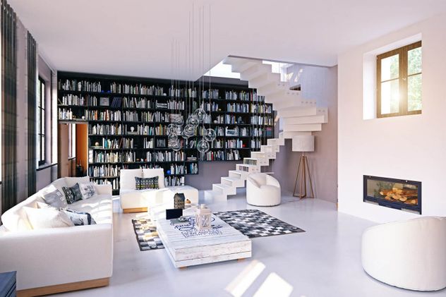 Hay un nuevo concepto de bibliotecas, con materiales actuales y diseño contemporáneo. 
