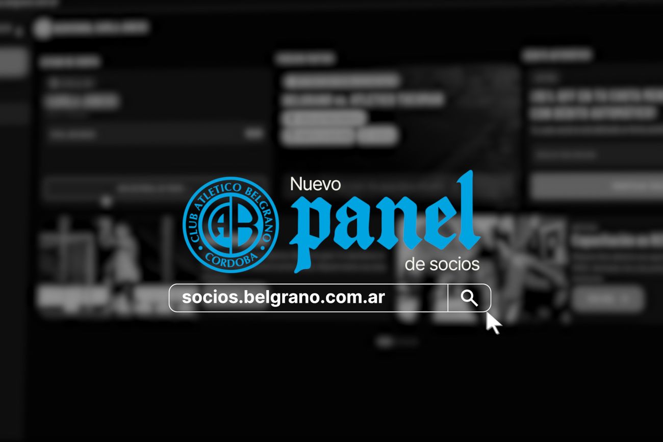 El nuevo panel de socios de Belgrano, en el que es posible encontrar el acceso a Club La Voz. 