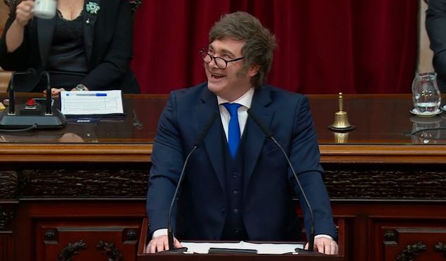  En su discurso ante la asamblea legislativa, el presidente Javier Milei mostró una actitud que se asemeja mucho a un exceso de poder. (Prensa Congreso) 