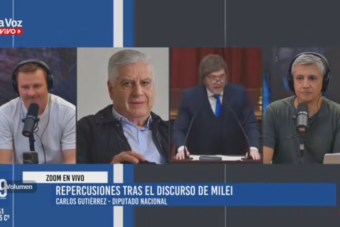 Carlos Gutiérrez, sobre el discurso de Milei:  "No tengo registros de semejante nivel de violencia"