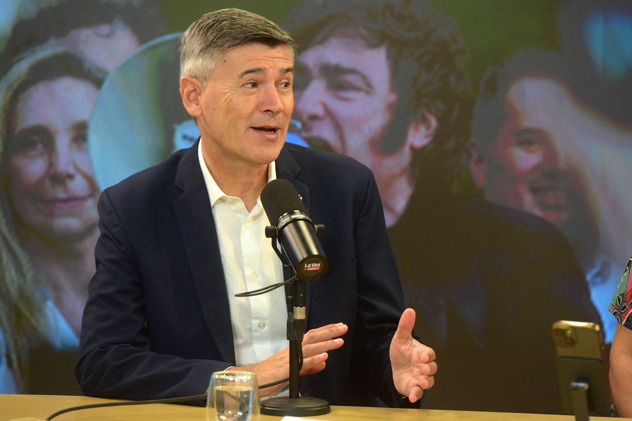 Daniel Passerini, intendente de Córdoba, en el streaming La Voz en Vivo. 