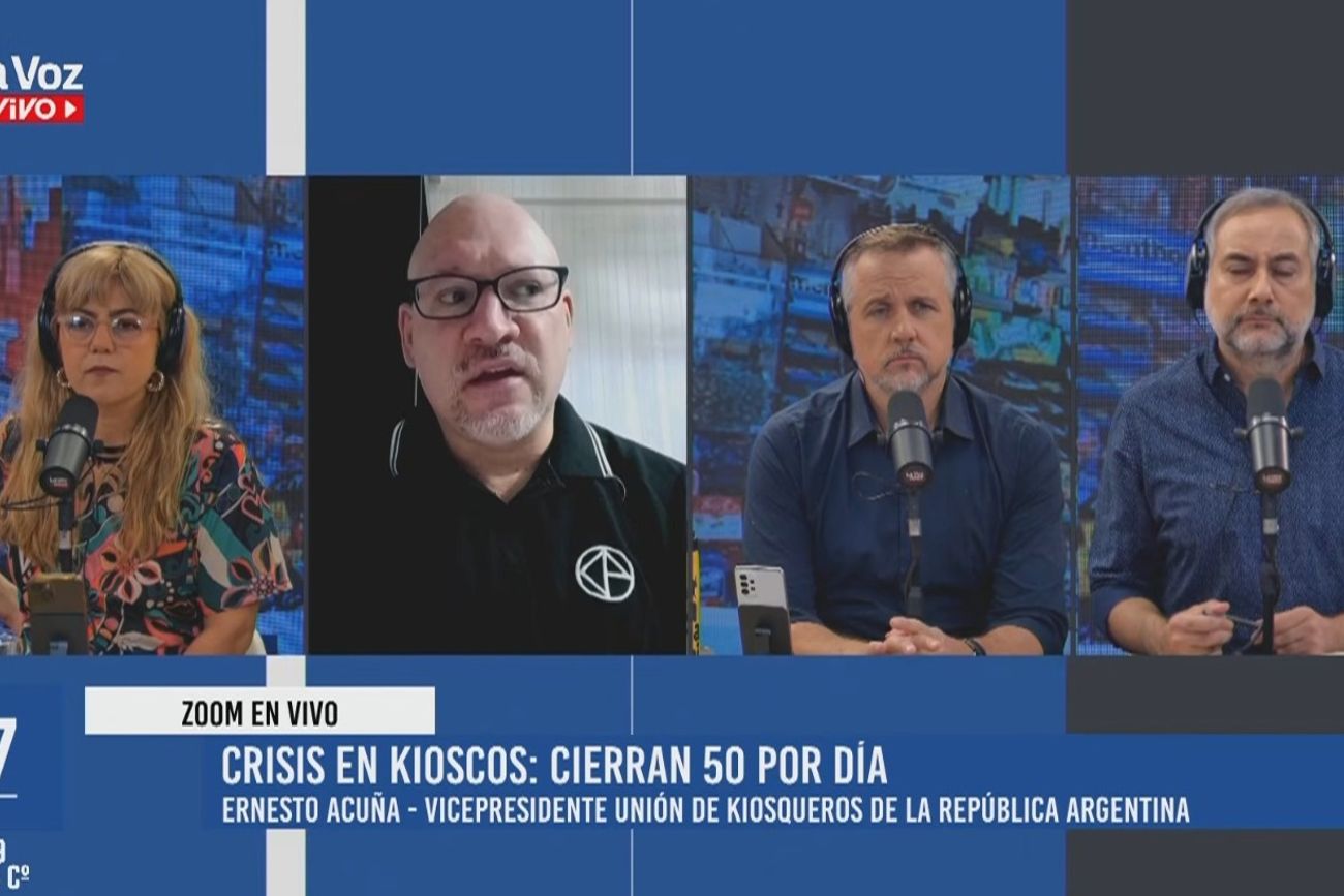 Cierran 50 quioscos por día, el diálogo de la Unión de Quiosqueros con La Voz En Vivo. 