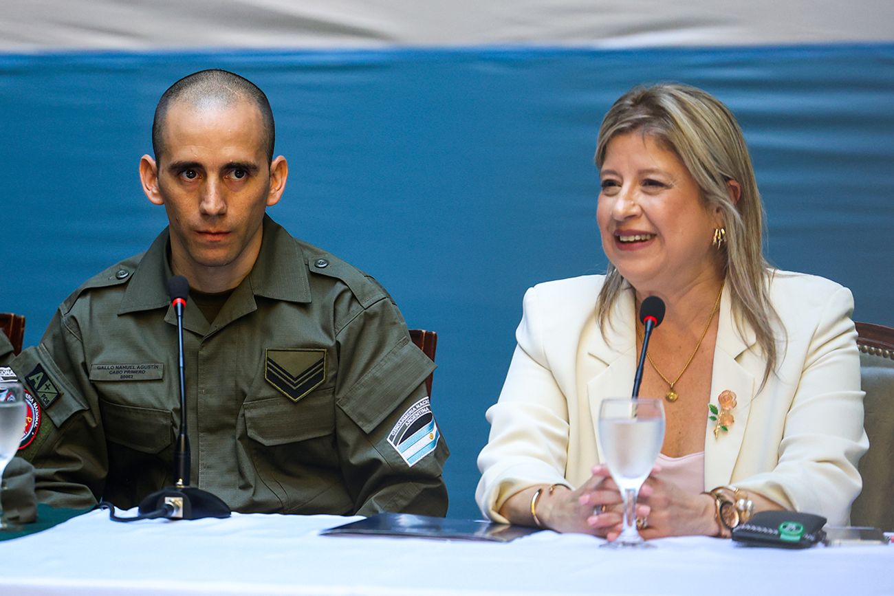 Conferencia de prensa de Nahuel Gallo tras su regreso a Argentina.