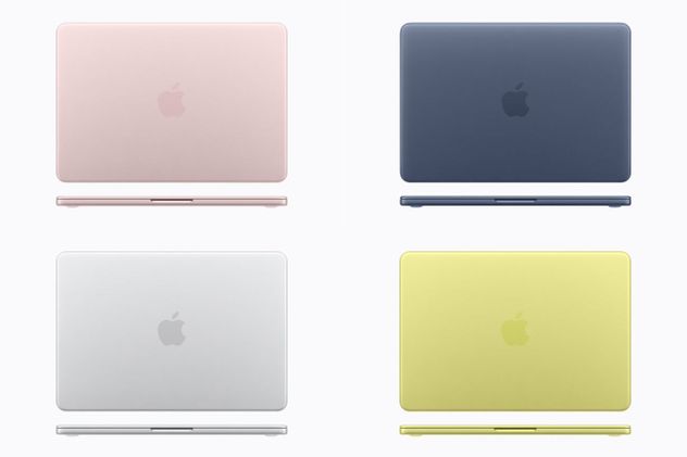 La MacBook Neo viene en cuatro colores: color plata, rosa rubor, amarillo cítrico e índigo. (Apple)