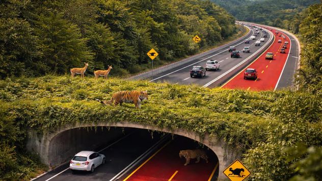 La primera “ruta roja” del mundo: la innovadora solución para proteger animales y evitar accidentes.