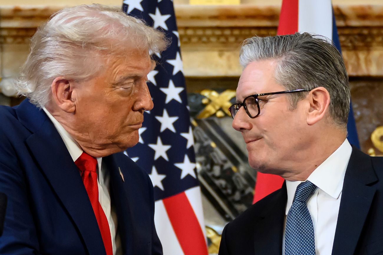 Donald Trump, presidente de Estados Unidos y Keir Starmer, primer ministro británico. 