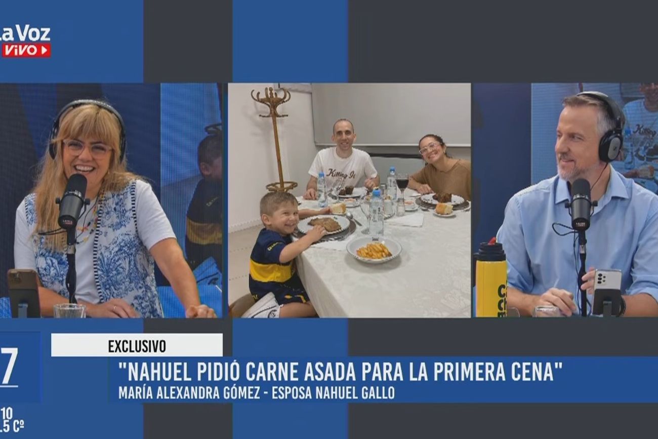 La esposa de Nahuel Gallo, María Alexandra Gómez, en diálogo con La Voz En Vivo. 