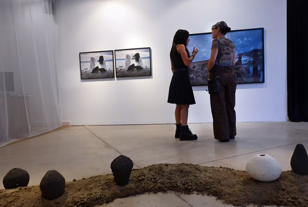 Alejandra Montiel artista cordobesa expone su obra en Abre Galería de Arte. (Javier Ferreyra / La Voz)