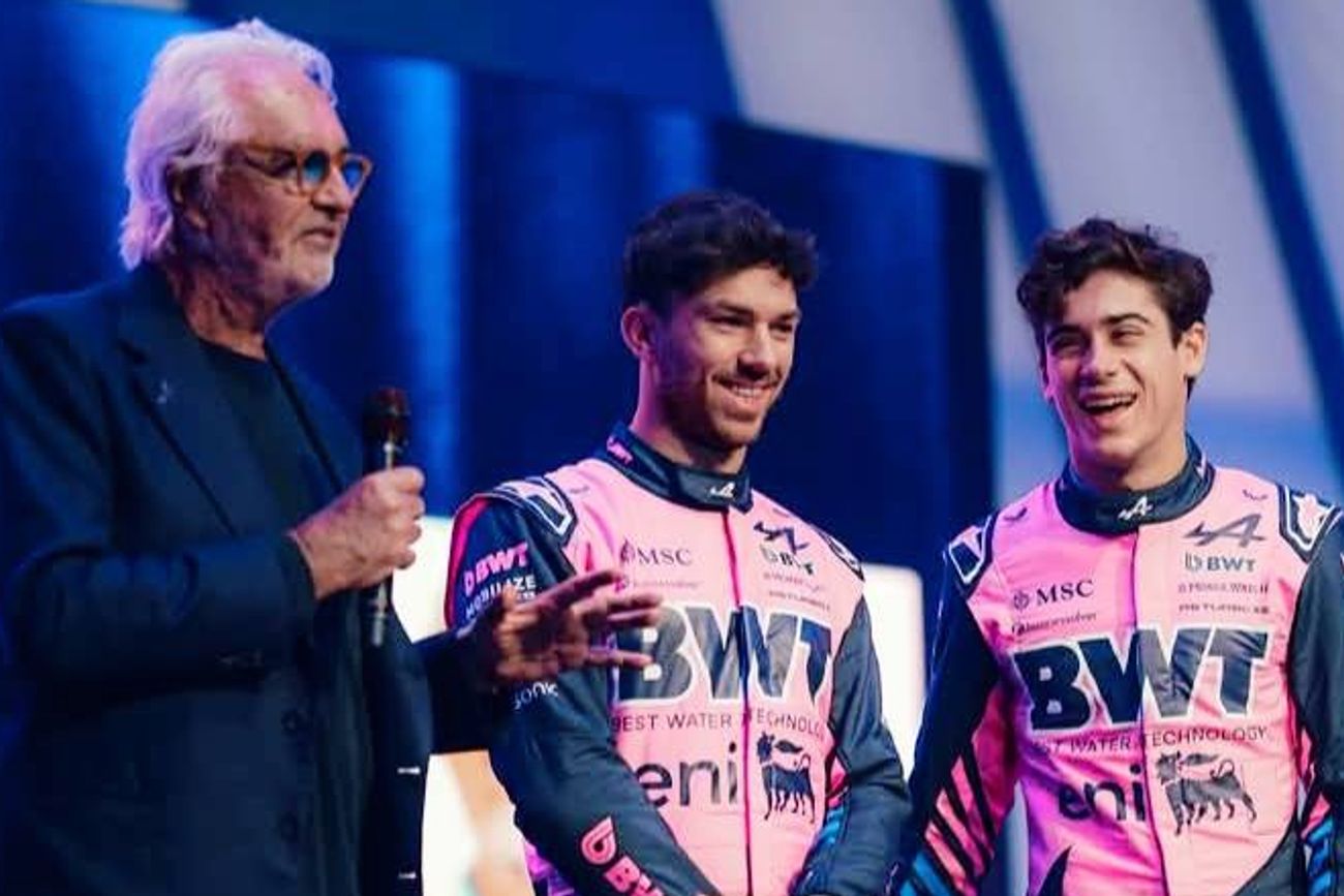 Flavio Briatore, asesor de Alpine, junto a Pierre Gasly Franco Colapinto.