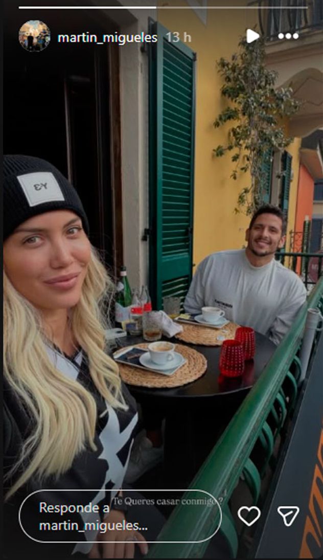 Wanda Nara y Martín Migueles.