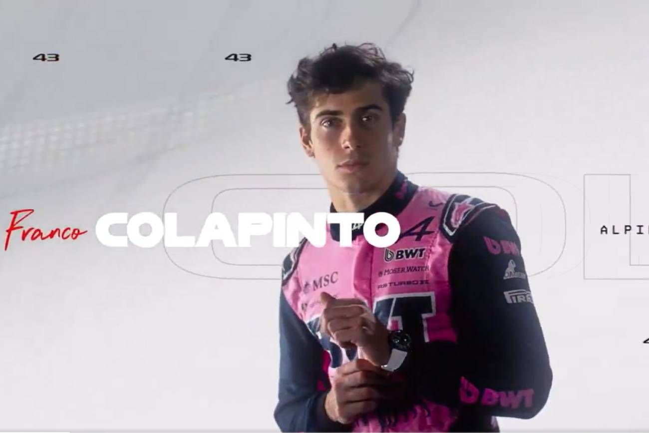 Franco Colapinto en el nuevo video de la Fórmula 1.
