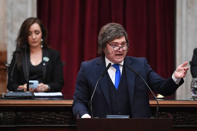 El presidente Javier Milei en la apertura de sesiones del Congreso (Foto: Comunicación Senado)