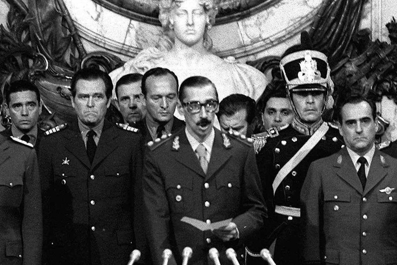 Jorge Rafael Videla, presidente de facto tras el golpe de Estado de 1976. 