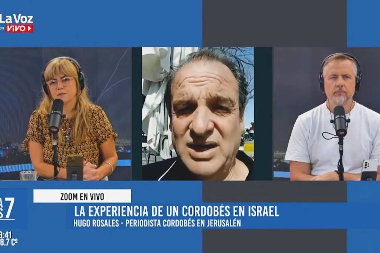 Periodista cordobés relata el horror de la guerra desde Jerusalén: "Hay expectativa de que esto termine pronto"