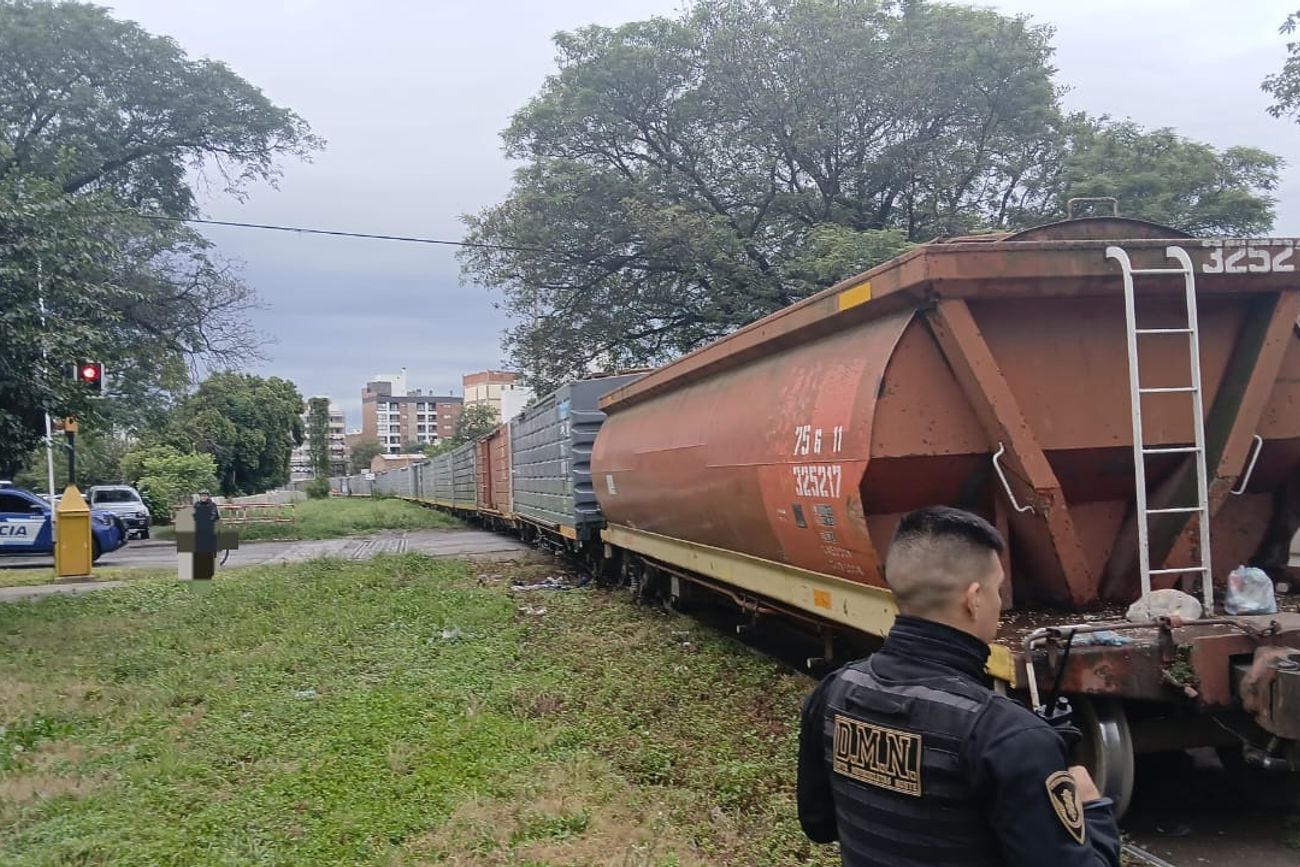 La zona del descarrilamiento. (Policía)