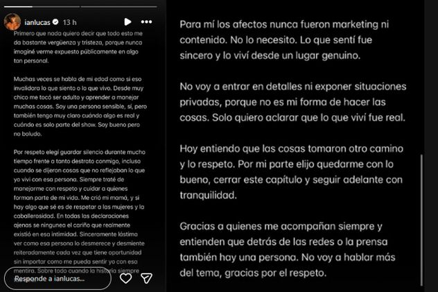 El descargo de Ian Lucas. 