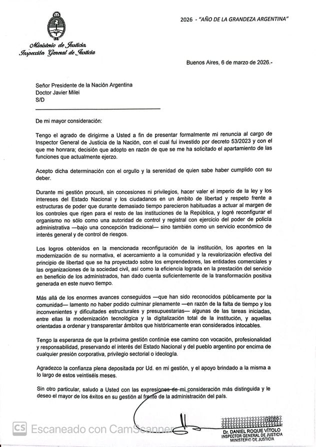 Daniel Vítolo, extitular de la IGJ.